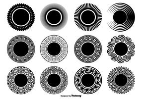 Formes de cercle décoratif vecteur