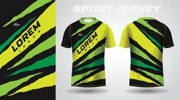 conception de maillot de sport chemise verte vecteur