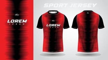 conception de maillot de sport rouge noir vecteur