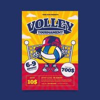 dépliant du tournoi de volley-ball vecteur