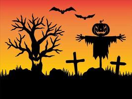 illustration de fond silhouette halloween vecteur