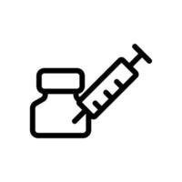 vecteur d'icône d'injection de sport. illustration de symbole de contour isolé