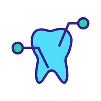 la composition du vecteur d'icône de dent. illustration de symbole de contour isolé