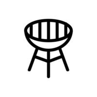 vecteur d'icône de viande de steak. illustration de symbole de contour isolé