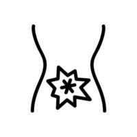 vecteur d'icône d'estomac. illustration de symbole de contour isolé