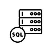 la base de données est un vecteur d'icônes. illustration de symbole de contour isolé