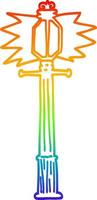 arc en ciel gradient ligne dessin dessin animé lampadaire vecteur