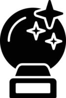 icône de glyphe de boule de cristal vecteur