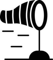 icône de glyphe de manche à air vecteur