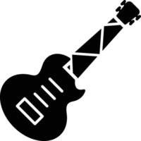 icône de glyphe de guitare électrique vecteur