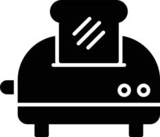 icône de glyphe de grille-pain vecteur