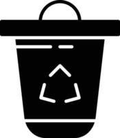 icône de glyphe de déchets vecteur