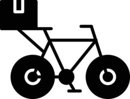 icône de glyphe de vélo vecteur