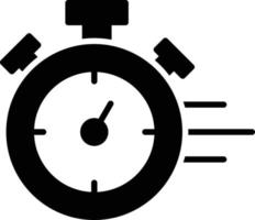 icône de glyphe de chronomètre vecteur