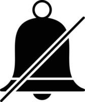 icône de glyphe muet de cloche vecteur