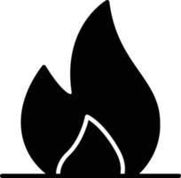 icône de glyphe de flamme vecteur