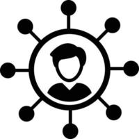 icône de glyphe de réseau social vecteur