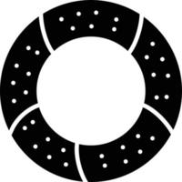 icône de glyphe de bagel vecteur