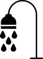 icône de glyphe de douche vecteur