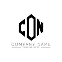 création de logo de lettre cdn avec forme de polygone. création de logo en forme de polygone et de cube cdn. modèle de logo vectoriel cdn hexagone couleurs blanches et noires. monogramme cdn, logo d'entreprise et immobilier.