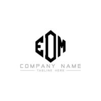création de logo de lettre edm avec forme de polygone. création de logo en forme de polygone et de cube edm. modèle de logo vectoriel edm hexagone couleurs blanches et noires. monogramme edm, logo d'entreprise et immobilier.