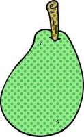 dessin animé doodle poire fraîche vecteur