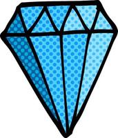 dessin animé doodle diamant de tatouage vecteur