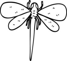 dessin au trait dessin animé énorme insecte vecteur
