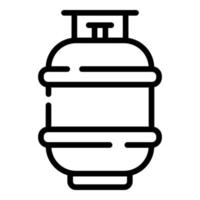 style de ligne mince d'icône de vecteur de bouteille de gaz pour le web et le mobile.