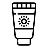 style de ligne mince d'icône de vecteur de bloc solaire pour le web et le mobile.