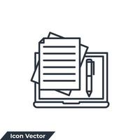 droit d'auteur icône logo illustration vectorielle. modèle de symbole de machine à écrire pour la collection de conception graphique et web vecteur