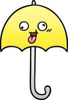 parapluie de dessin animé dégradé vecteur