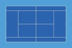 court de tennis bleu, tableau tactique vecteur