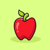 illustration de pomme. dessin animé de vecteur frais