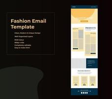 modèle de newsletter par e-mail de promotion de produits de mode vecteur