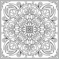 ornement décoratif de vecteur. motif de carreaux. coloriage. art linéaire. vecteur