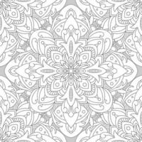 modèle sans couture de vecteur avec ornement de mandala. ornement folklorique ethnique. ornement damassé monochrome vintage. fond décoratif de vecteur. idéal pour n'importe quelle conception.