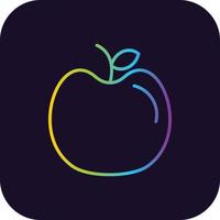 icône de dégradé de pomme vecteur