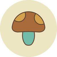 rétro rempli de champignons vecteur
