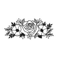 conception de mariage de fleurs, illustration vectorielle, eps10 vecteur