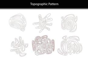 modèle de topographie et carte géographique, ligne abstraite, illustration vectorielle vecteur