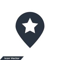 illustration vectorielle du logo de l'icône du point d'épingle. modèle de symbole d'emplacement pour la collection de conception graphique et web vecteur