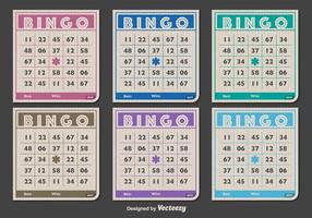 Cartes classiques de bingo vecteur