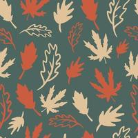 feuilles d'automne silhouette mignon tendance patron vecteur