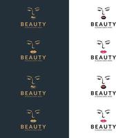 logo femme beauté. concept pour salon de beauté, accessoires, mode, cosmétiques. vecteur