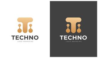 t lettre logo vecteur concept icône marque déposée. marque universelle de logotype t