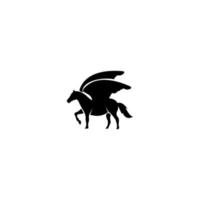logo pegasus, création de logo cheval avec ailes. illustration vectorielle vecteur