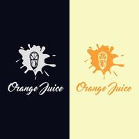 modèle de conceptions de logo de jus de fruits frais. illustration vectorielle de logo orange frais moderne. concept de jus de fruits, fruits, commerce de légumes. vecteur
