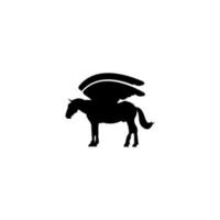 logo pegasus, création de logo cheval avec ailes. illustration vectorielle vecteur