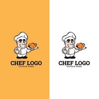 modèle de logo de restaurant. symbole de chapeau de chef cuisinier. adapté au logo de l'entreprise, à l'impression, au numérique, aux icônes, aux applications et à d'autres fins de matériel marketing vecteur